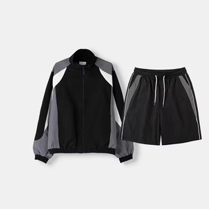 Ensemble d'été imperméable en coton pour homme, style streetwear, comprenant un sweat à capuche et un short, tenue de sport deux pièces - Product Image 6
