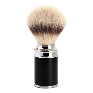 Juego de Brochas de Afeitar Shave Edge de Primera Calidad con Mango de Acero Inoxidable y Pelo de Pelo de Ardilla Silvertip, Personalizado para Hombres, Cuidado Personal - Product Image 1