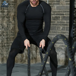 Leggings Elásticos y Pantalones Cortos de Entrenamiento, Conjunto Deportivo de 3 Piezas de Manga Larga, Transpirable, Compresión Atlética, para Gimnasio, Running y Fitness - Product Image 6