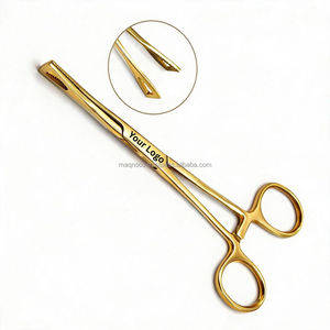 Pinzas Pro Gold Pennington Ligeras con Mordazas Lisas y Dentadas, Longitud Total 8in (20.3cm), Herramienta para Perforaciones Corporales ZETOMEDPRO - Product Image 1
