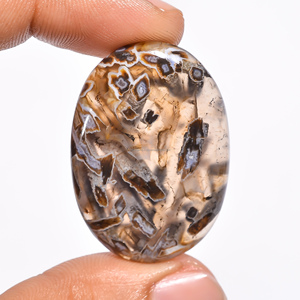 Cabochon en Agate Naturelle Poli à la Main, Formes et Tailles Variées, Pierres Libres du Rajasthan pour la Fabrication de Bijoux FAIJAN GEMS FK-249 Troisième Lot - Product Image 1