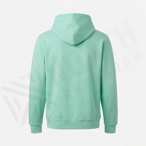 Sweat à capuche pour homme 100% Coton de qualité, coupe épaules tombantes, en molleton bouclette lourd, uni, pour le printemps, personnalisable avec impression et broderie - Product Image 2