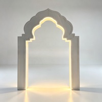 Arche de mariage rétro européenne en PVC, éclairée, pour décoration de scène, de banquet, de fête ou d'événement en hôtel (vente en gros)