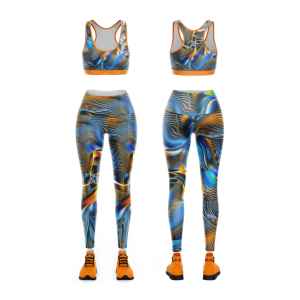 Conjunto Deportivo Femenino Personalizado de Alta Calidad al por Mayor, Leggings de Yoga con Sublimación y Control de Abdomen - Product Image 1