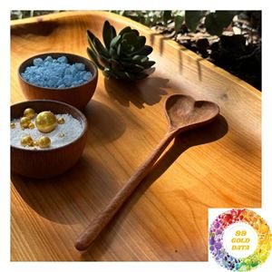 Cuchara de Madera en Forma de Corazón, Utensilio Artesanal Hecho a Mano para Decoración de Cocina, Servicio de Restaurante y Regalos - Product Image 1