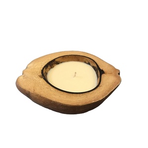 Eco-Friendly Hathai Lacquer Home Lighting Decoration Factory Direct Wedding Bowls Natural Coconut Bowl <b>Candle</b> <b>Set</b> Competitive - Product Image 1