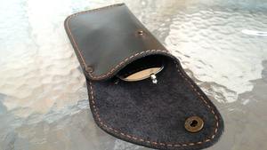 Luxury Genuine Leather <b>Glasses</b> <b>Case</b> Soft Cowhide Pouch <b>Slim</b> Handmade Travel Reading Spectacles Protector Bag LGC-0135 - Product Image 2