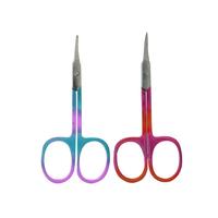 Ciseaux à manucure en acier inoxydable, coupe-cuticules droit et tranchant, coupe-ongles, outils de beauté, manche en acier, multifonctionnels, colorés