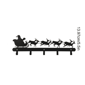 CIFbuy Ganci da Parete Moderni in Ferro a Forma di Babbo Natale e Pupazzo di Neve, Appendiabiti Singoli Rimovibili per Calze Festive, per Bagno, Cucina, Servizio di Porta Carta Igienica - Product Image 1