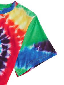 Camiseta Unisex de Cuello Redondo con Estampado Tie Dye de la Mejor Calidad, Manga Corta, Corte Regular, Informal, Primavera Verano, 100% Algodón Jersey - Product Image 4