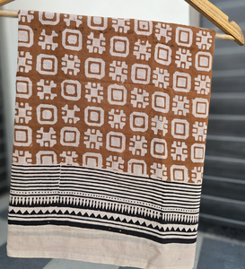 Wholesale Hand Block Print 100% Soft Cotton <b>Sarong</b> Bagru Floral Pareo Beach Cover Up for Women Summer Vacation <b>Wrap</b> Bohemian - Product Image 2