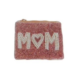 Porte-monnaie perlé camouflage XO Fashion, style rayures orange, broderie main, mini pochette zippée, motif dessin animé perlé - Product Image 2
