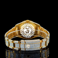 Montre unisexe TASNIM JEWELLERY haut de gamme, cadran antique, mouvement mécanique automatique ETA, diamant Moissanite VVS, boîtier 41 mm, acier inoxydable