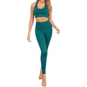 Ventes en gros de meilleurs ensembles de yoga pour femmes, design premium, respirant, anti-transpiration, ensemble de sport 2 pièces pour entraînement et yoga - Product Image 1