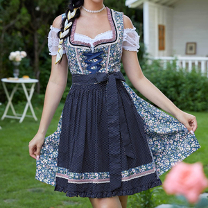 Delantal de Encaje Bordado Personalizado, Vestido Tradicional para Festivales Folclóricos, Vestido Dirndl para Mujer, Disfraz Alemán para Oktoberfest - Product Image 4
