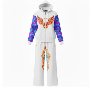 Sudadera con Capucha para Hombre, Diseño Electrónico con Estampado de Caminos, Gráficos Neón, Sublimación de Alta Definición, Estilo Techwear - Product Image 1