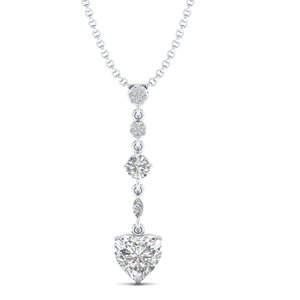 REYES Collares con Colgante de Moissanita en Forma de Corazón de Oro Sólido de 14K Personalizados de 3.53 Quilates para Mujer, Regalos Perfectos para Aniversario, Joyería Fina - Product Image 2