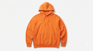Sweat-shirt à capuche pour homme Orange, coupe classique décontractée avec poche avant - Product Image 3