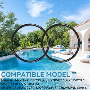 <span class=keywords><strong>Joint</strong></span> <span class=keywords><strong>torique</strong></span> de remplacement SPX2300Z4 pour <span class=keywords><strong>pompe</strong></span> de spa et couvercle de filtre de <span class=keywords><strong>piscine</strong></span> Hayward Max-Flo VS/XL (2 pièces) - Product Image 4