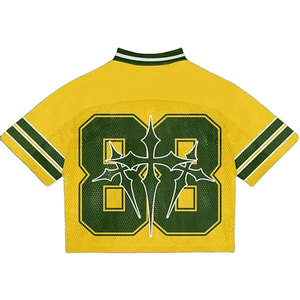 T-shirt en jersey à col en V, coupe ample, style streetwear, personnalisé, vintage, pour homme, unisexe. - Product Image 2