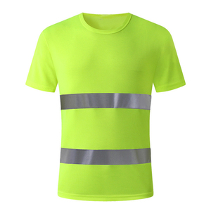 Nouveau T-shirt en polyester personnalisable haute visibilité classe 3, vêtement de travail réfléchissant, haute visibilité, chemise longue noire - Product Image 4