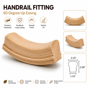 Raccord de main courante en bois massif 7012, raccord de connexion à 60 degrés, résistant à l'eau et à la rouille, pièces d'escalier durables - Product Image 3