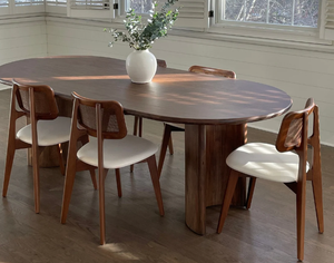 Silla de comedor de madera maciza de diseño de alta calidad, elegante respaldo de ratán, asiento acolchado cómodo para decoración de interiores - Product Image 6