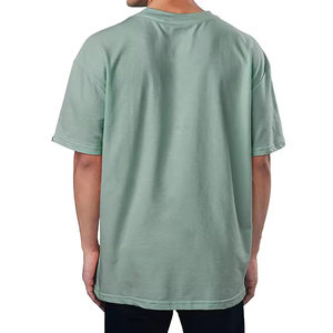 T-shirt en coton à manches courtes et col rond pour homme, couleur unie, coupe classique, décontracté, basique - Product Image 3