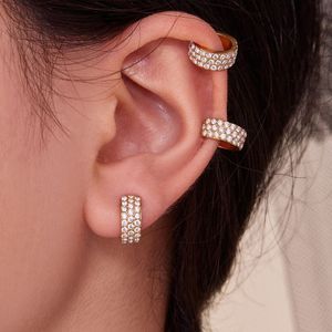 ต่างหูหนีบแบบหนา สแตนเลส ไม่ต้องเจาะหู ประดับคริสตัลเซอร์โคเนีย - Product Image 4