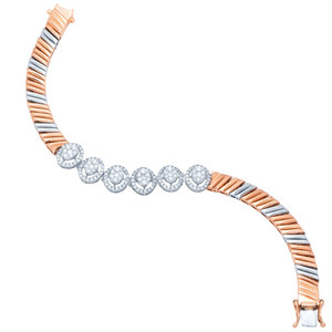 Pulsera de Oro Rosa de 14K de Alta Gama para Mujer, Cadena Lisa de Oro Real de 14Kt, Proveedor de Joyería al por Mayor, Pulseras para Dama, 8.280 g - Product Image 2