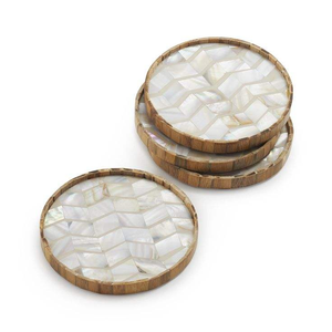 Ensemble de sous-verres de luxe en os incrusté de la plus haute qualité, élégants, uniques, modernes, pour une mise en scène de table raffinée, sous-verres faits à la main - Product Image 5