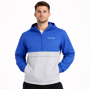 Vestes coupe-vent décontractées pour hommes, 100 % polyester, printemps-été, fermeture éclair, fines, à capuche, B2B - Product Image 2