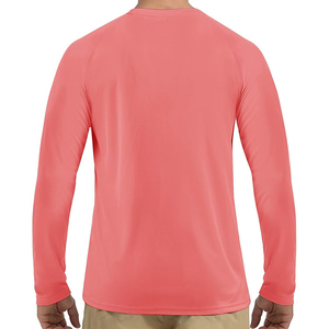 เสื้อยืดแขนยาวผู้ชาย สีพื้น คอกลม แห้งเร็ว สปอร์ต ทรงเข้ารูป ผ้าโพลีเอสเตอร์ถัก 100% สำหรับออกกำลังกาย - Product Image 4