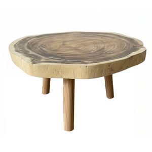 Mesa de Centro de Madera de Suar Sólida, Natural, Orgánica, Moderna, Duradera, Tallada a Mano, de Lujo, para Sala de Estar, Sostenible - Product Image 3