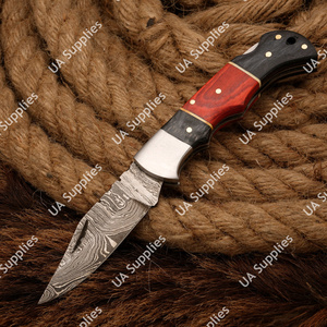 Cuchillo Plegable de Acero de Damasco con Bloqueo Trasero, Profesional para Exteriores, EDC, Caza, Pesca, Camping, Supervivencia, Personalizable, Venta al Por Mayor - Product Image 5