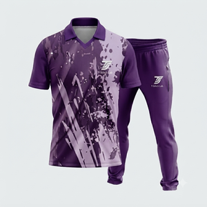 T-Stitch Lab Custom Sublimated Polyester Cricket Uniform Set Unisex Short Sleeve Turn-<b>down</b> Collar Elastic Waist <b>Pants</b> All - Product Image 6