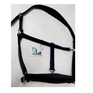 Luxueux cheval licou de haute qualité en cuir de Nylon entièrement souple avec chaîne en cristal clair raccords en laiton Design de luxe à la mode - Product Image 3