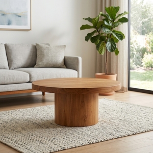 New Luxury Modern Minimalist <b>Round</b> <b>Dining</b> <b>Table</b> <b>Set</b> Natural Wooden Slats Top Thick Durable Eco-Friendly Hotel Use - Product Image 4