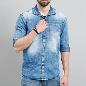 เสื้อเชิ้ตยีนส์ผ้าฝ้าย 100% คุณภาพสูง สวมใส่สบาย ระบายอากาศได้ดี น้ำหนักเบา ทรงหลวม สำหรับผู้ชาย เหมาะสำหรับใส่กิจกรรมกลางแจ้ง - Product Image 3