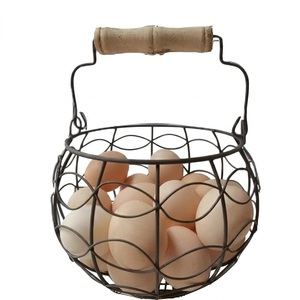 Black Metal Wire <b>Egg</b> Holder For Kitchen Countertop Durable Iron Fresh <b>Egg</b> Storage Basket & Organizer For Home And Restaurant - Product Image 4