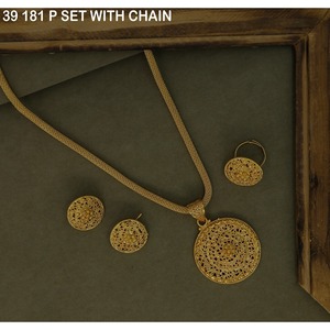 Fashion Pendant Necklace Gold-Plated Necklace for Women <b>Wedding</b> Jewelry Luxury Earrings Necklace Jewelry Set for Woman Jewelry - Product Image 3