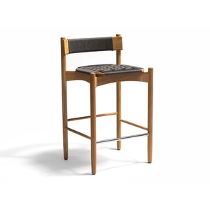 Taburete de Bar Moderno de Madera de Teca, Diseño Ecológico y Duradero, Directo de Fábrica, para Proyectos de Hoteles y Restaurantes - Product Image 5