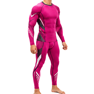 Conjunto Deportivo Personalizado para Hombre, Camiseta de Manga Larga y Leggings de Compresión, Transpirable, Elástico, para Gimnasio, Running y Deportes - Product Image 3