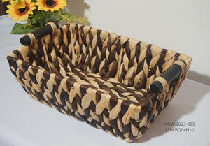 Bandeja de almacenamiento de algodón hecha a mano, mango de oreja, respetuoso con el medio ambiente, sostenible, multifuncional, forma rectangular, Vietnam - Product Image 3