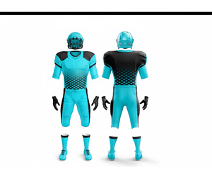 Maillot et pantalon de football américain sur mesure, vêtements d'équipe |   Ensemble de football avec maillot et pantalon |   Vêtements de sport en polyester respirant - Product Image 3