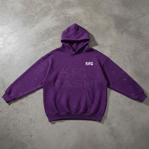 Sudadera con Capucha de Forro Polar de Algodón para Hombre, Estilo Urbano Moderno, con Pedrería, Antiarrugas y Transpirable, Ideal para Uso Casual al Aire Libre en Invierno - Product Image 5