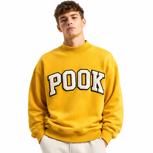 Sweat-shirt à col montant pour homme avec lettres grecques et broderie chenille personnalisée, en molleton 100% coton, pour fraternité - Product Image 4