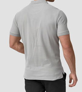 Polo de Golf transpirable bordado personalizado de algodón 100%, Polo de hombre con logotipo impreso personalizado de alta calidad - Product Image 4