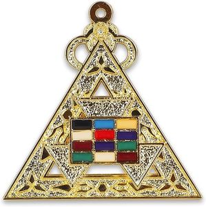 Jouet de collier maçonnique en or - Nouveau modèle Past Master, taille standard, plaqué or - Product Image 6