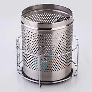 Cubo de basura clásico de acero inoxidable, cubos de basura metálicos con soporte, resistentes al uso intenso sin comprometer el rendimiento. - Product Image 6